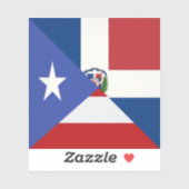 Puerto Ricaanse Dominicaanse vlag | PR DR Sticker (Vel)