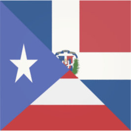 Puerto Ricaanse Dominicaanse vlag | PR DR Sticker