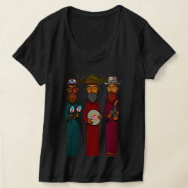 Puerto Ricaanse Drie Koningen met Muzikale Parrand T-shirt