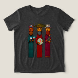 Puerto Ricaanse Drie Koningen met Muzikale Parrand Tri-Blend Shirt