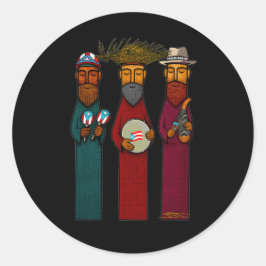 Puerto Ricaanse Drie Wijzen – Parranda Ronde Sticker