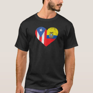 Puerto Ricaanse Ecuadoraanse vlag Puerto Rico Ecua T-shirt