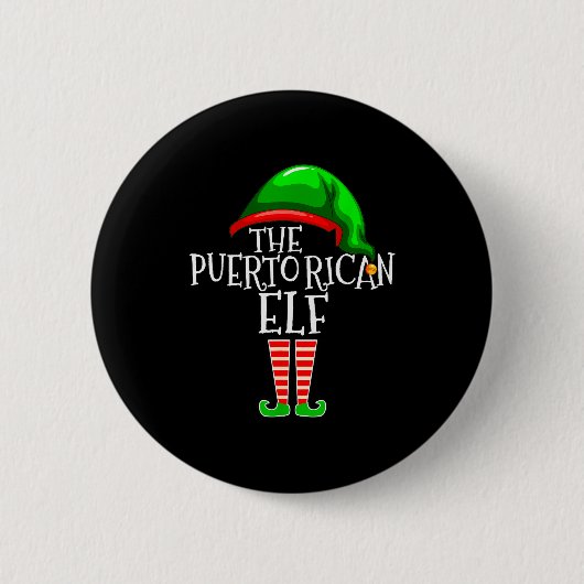 Puerto Ricaanse Elf Familie Matching Groep Kerstmi Ronde Button 5,7 Cm (Voorkant)
