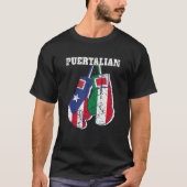 Puerto Ricaanse en Italiaanse vlag Puertalian T-shirt (Voorkant)