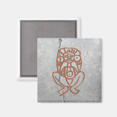 Puerto Ricaanse godin petroglyph - aangepast Magneet (Voorkant / Achterkant)