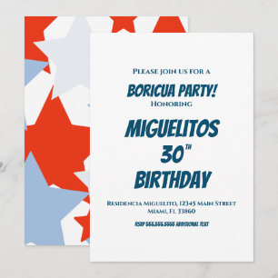 Puerto Ricaanse Hispanic Latijns Verjaardagsfeest  Kaart