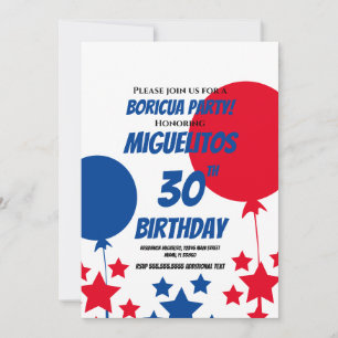 Puerto Ricaanse Hispanic Latijns Verjaardagsfeest  Kaart