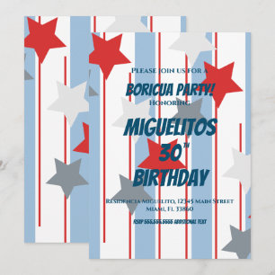 Puerto Ricaanse Hispanic Latijns Verjaardagsfeest  Kaart