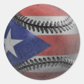 Puerto Ricaanse honkbal Ronde Sticker (Voorkant)