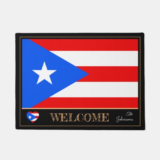 Puerto Ricaanse huismat, vlagsport/Welkom Deurmat (Voorkant)