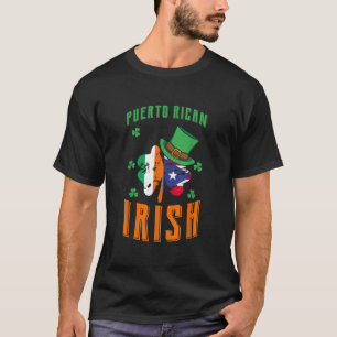 Puerto Ricaanse Ierse vlag Pet Shamrock St Patrick T-shirt