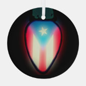 Puerto Ricaanse kerstlichtornament Glas Ornament (Achterkant)