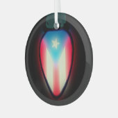 Puerto Ricaanse kerstlichtornament Glas Ornament (Voorkant links)