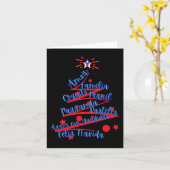 Puerto Ricaanse Kerstmis Feliz Navidad Kaart (Gele Bloem)