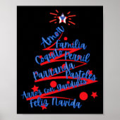 Puerto Ricaanse Kerstmis Feliz Navidad Poster (Voorkant)