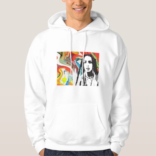 Puerto Ricaanse kunst heren pullover hoodie (Voorkant)