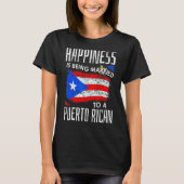 Puerto Ricaanse man vrouw geluk getrouwd Puerto T-shirt (Voorkant)