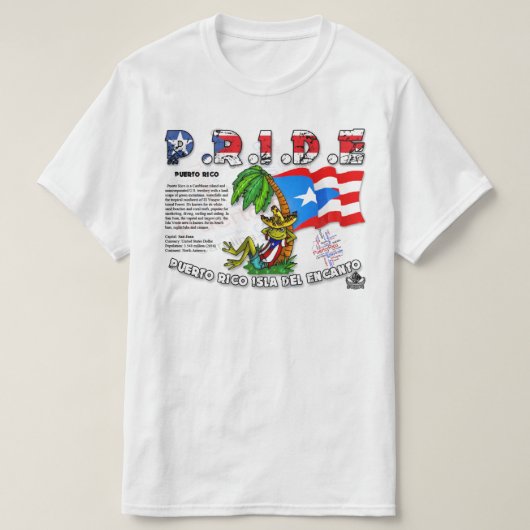 Puerto Ricaanse P.R.I.D.E - T-shirt (Design voorkant)