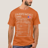 Puerto Ricaanse papa cadeau Grappige voeding Feite T-shirt (Voorkant)