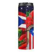 Puerto Ricaanse pictogrammen Thermosbeker (Achterkant)