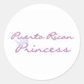 Puerto Ricaanse prinses Ronde Sticker (Voorkant)