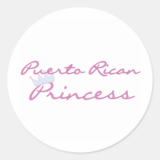 Puerto Ricaanse prinses Ronde Sticker (Voorkant)