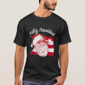 Puerto Ricaanse Santa Shirten Puerto Rico Vlag Fel T-shirt (Voorkant)