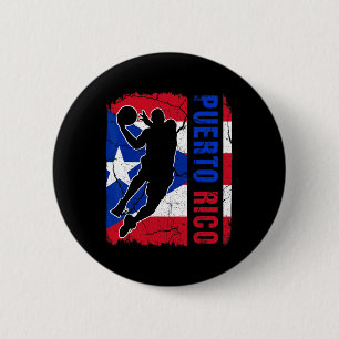Puerto Ricaanse Sketel Speler Puerto Rico Vlag Ske Ronde Button 5,7 Cm