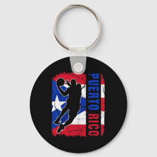 Puerto Ricaanse Sketel Speler Puerto Rico Vlag Ske Sleutelhanger