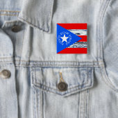 Puerto Ricaanse sterke orkaanvlag-Button Vierkante Button 5,1 Cm (In situ)
