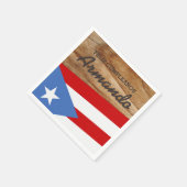 Puerto Ricaanse themavlag Servet (Hoek)