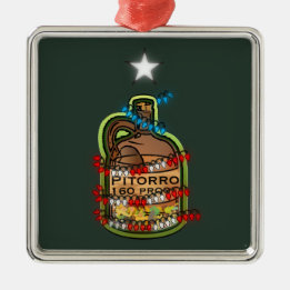 Puerto Ricaanse traditionele Drink Boricua-kerstmi Metalen Ornament