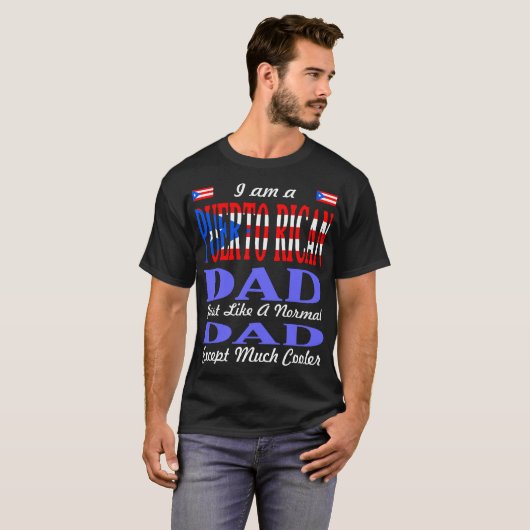 Puerto Ricaanse vader, net als normale veel koeler T-shirt (Voorkant volledig)