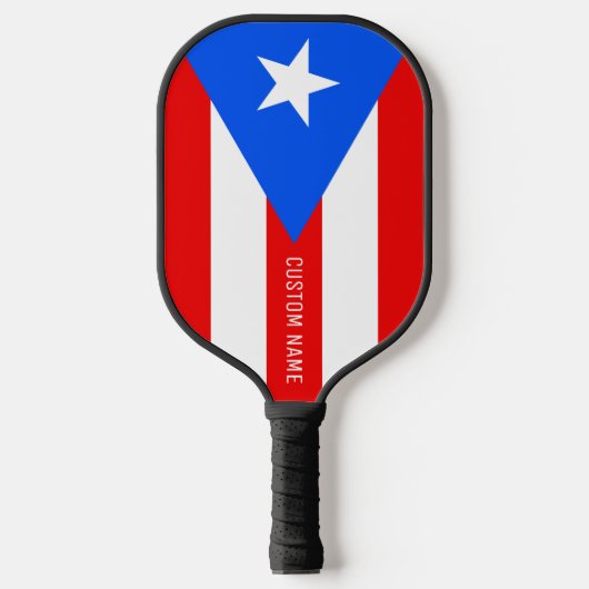 Puerto Ricaanse vlag aangepaste pickleball paddle  (Voorkant)