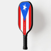 Puerto Ricaanse vlag aangepaste pickleball paddle  (Links)