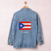 Puerto Ricaanse Vlag Boricua Banderas Denim Jas Denim Jacket (Hangar)