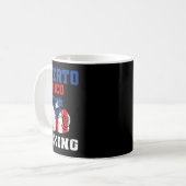 Puerto Ricaanse vlag Boxing Glove Rico Pride Boxin Koffiemok (Voorkant links)