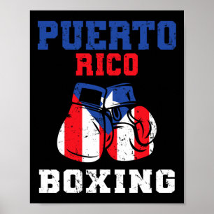 Puerto Ricaanse vlag Boxing Glove Rico Pride Boxin Poster