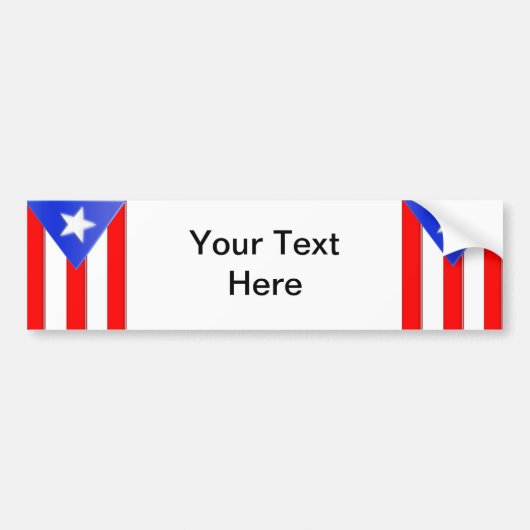 Puerto Ricaanse vlag Bumpersticker (Voorkant)