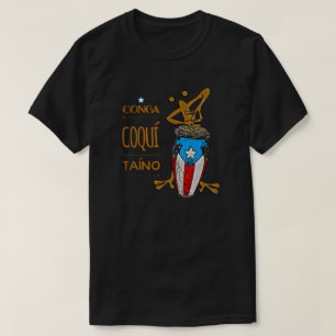Puerto Ricaanse vlag Conga Coqui Taino T-Shirt