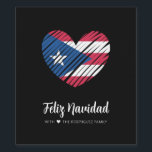 Puerto Ricaanse vlag Coquito Wijn Etiket<br><div class="desc">Vier de feestdagen met een coquito label met een Puerto Rico vlag hart. Feliz Navidad!</div>