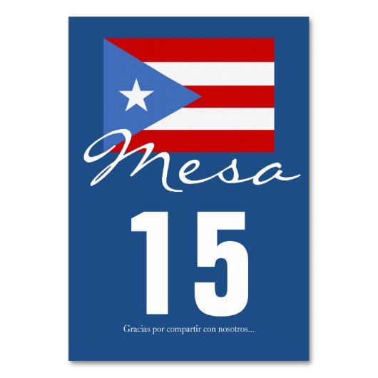 Puerto Ricaanse vlag feestthema Kaart (Voorkant)
