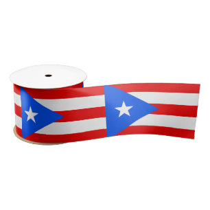 Puerto Ricaanse vlag lint, Puerto Rico / sport Satijnen Lint