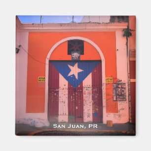 Puerto Ricaanse vlag (Old San Juan, PR Straatkunst Magneet