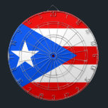 Puerto Ricaanse vlag (Puerto Rico) Dartbord<br><div class="desc">Dit ontwerp is voorzien van de vlag van Puerto Rico, die het Caribische eiland en zijn bevolking vertegenwoordigt en symboliseert. Het Gemenebest Puerto Rico ("Estado Libre Asociado de Puerto Rico") is een gebied zonder rechtspersoonlijkheid in de Verenigde Staten van Amerika. Puerto Rico werd oorspronkelijk bevolkt door de inheemse Taíno-bevolking en...</div>