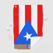 Puerto Ricaanse vlag & Puerto Rico monogram Golfhanddoek (Insitu)