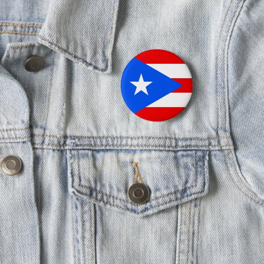 Puerto Ricaanse vlag (Puerto Rico) Ronde Button 5,7 Cm (In situ)