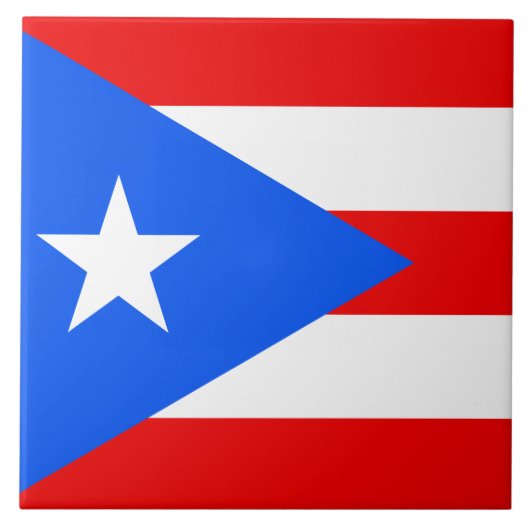 Puerto Ricaanse vlag (Puerto Rico) Tegeltje (Voorkant)