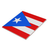 Puerto Ricaanse vlag (Puerto Rico) Tegeltje (Zijkant)