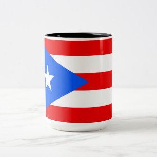 Puerto Ricaanse vlag (Puerto Rico) Tweekleurige Koffiemok